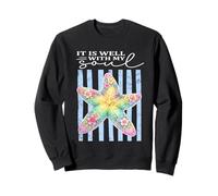 Il va Bien à Mon âme Christian Pretty Ocean Starfish Sweatshirt