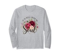 Il va Bien à Mon âme Christian Pretty Vintage Foral Manche Longue