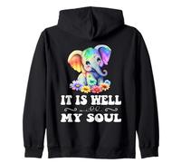 Il va Bien avec Mon âme, Christian, Mignon Petit éléphant Sweat à Capuche