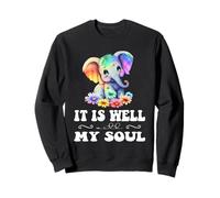 Il va Bien avec Mon âme, Christian, Mignon Petit éléphant Sweatshirt