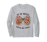 Il va Bien avec Mon âme Christian Pretty Vintage Butterfly Manche Longue