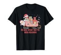 Il voit ce Que tu as lu, Un Noël drôle et livresque. T-Shirt