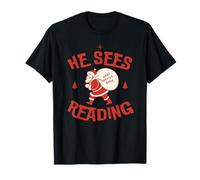 Il voit ce Que tu as lu, Un Noël drôle et livresque. T-Shirt
