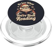 Il voit ce Que Vous Avez lu Funny Bookish Christmas PopSockets PopGrip pour MagSafe
