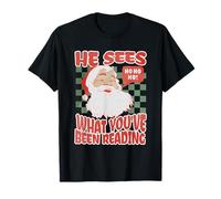 Il voit ce Que Vous Avez lu Funny Bookish Christmas T-Shirt