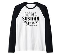 Il Vous soutiendra Les Hommes et Les Femmes chrétiens reconnaissants Manche Raglan