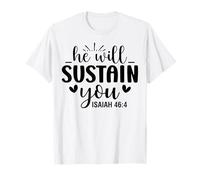 Il Vous soutiendra Les Hommes et Les Femmes chrétiens reconnaissants T-Shirt