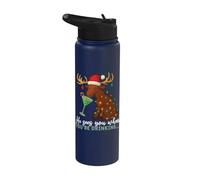 Il vous voit quand vous buvez un cocktail de Noël Stainless Steel Insulated Water Bottle