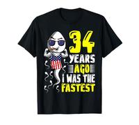 Il y a 34 ans, j'étais le gag men drôle le plus rapide pour mon 34e anniversaire T-Shirt