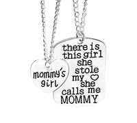 il y a cette fille qui m'a volé le coeur, m'appelle maman, collier avec pendentif gravé 'Maman', coffret cadeau pratique et attrayant