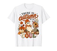 Il y a de l'automne dans Mon âme : Ghost Books Coffee Fall Scene T-Shirt
