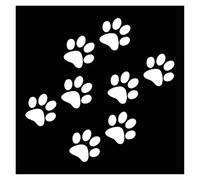 Il y a des Empreintes de Pas de Monstres, des Traces laissées par des Chatons Autocollants for Voiture Autocollants for Moto(Silver,11.4X11CM)