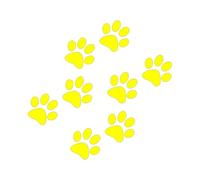 Il y a des Empreintes de Pas de Monstres, des Traces laissées par des Chatons Autocollants for Voiture Autocollants for Moto(Yellow,11.4X11CM)