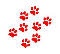 Il y a des Empreintes de Pas de Monstres, des Traces laissées par des Chatons Autocollants for Voiture Autocollants for Moto(Red,25X24.1CM)