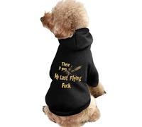 Il y a Mon dernier Sweat à Capuche FlyingDog imprimé drôle d'hiver pour Chien Sweat à Capuche pour Chat Tenue de Chiot Costume Mignon pour Petits Chiens Moyens et Grands Animaux de Compagnie