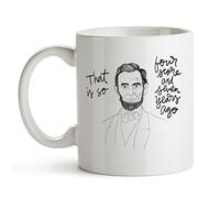 Il Y A Quatre-Vingt-Sept Ans Tasses Impression Tasse Avec Poignée Tasse À Café Pour Femme Petit Déjeuner Thé 330Ml