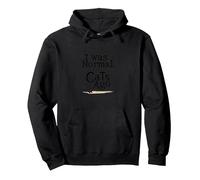 Il y a Trois Chats, j'étais Un Amoureux Amusant des Animaux Sweat à Capuche, Unisexe pour Adultes, Noir, XL