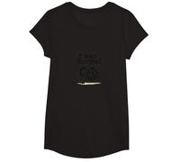 Il y a Trois Chats, j'étais Un Amoureux Amusant des Animaux T-Shirt, Fille, Noir, S
