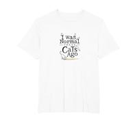 Il y a Trois Chats, j'étais Un Amoureux Amusant des Animaux T-Shirt, Homme Grandes Tailles, Blanc, 5X Tall