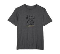 Il y a Trois Chats, j'étais Un Amoureux Amusant des Animaux T-Shirt, Homme Grandes Tailles, Chiné Foncé, 4X Tall