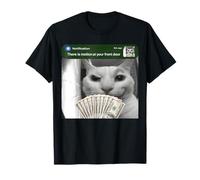 Il y a Un Mouvement à Votre Porte d'entrée drôle de Chat Souriant Meme T-Shirt