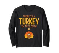 Il y a Une Dinde dans ce Four Maman Thanksgiving Grossesse Manche Longue
