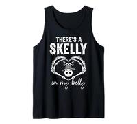 Il y a Une fête d'halloween Skelly in My Belly Expecting Mom Débardeur