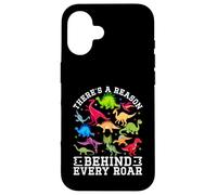 Il y a Une Raison derrière Chaque Rugissement d'un Mignon Dinosaure SPED Autism Coque pour iPhone 16