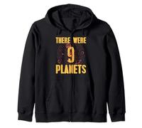 Il Y Avait 9 Planètes Humour Système Solaire Rétro Sweat à Capuche