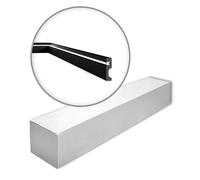 IL11 BLACK WALLSTYL Profilés pour éclairage - 13 pièces (26 m) - 80 x 20 x 2000 mm - NOËL & MARQUET - une marque de NMC - Polystyrène haute densité