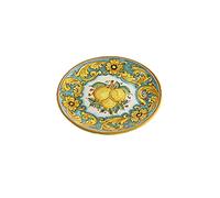 ILAB Assiette moyenne en céramique décorée à la main par des ceramistes siciliens de Saint Stefano de Camastra limoni Art 13