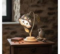 ILAB Lampe à 1 lumière collection nadia céramique sicilienne fleurs, montée 1 ampoule E14 petit culot max 40 W, largeur : 15 cm, hauteur : 30 cm, profondeur : 25 cm, lustre en céramique