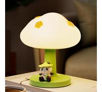 iLAFFUS Lampe de Nuit Enfants LED-Poudre Douce Lampe Panda,Contrôle tactile Silicone Lampes de Nuits,3 Niveaux Variable Rechargeable USB Mignon Lampes Panda de Nuit Décoration Chambre Enfants