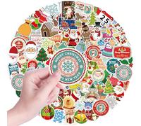 ILamourCar Autocollants de Noël, 100 Pièces, Vinyle Étanches - Décoration de Vitres, Ordinateurs, Portes - Cadeau Parfait pour Enfants !