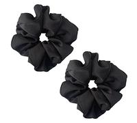 ILamourCar Chouchous Cheveux, 2 Pièces Chouchous Élastiques à Cheveux en Satin Chouchou Cheveux Ties Cordes Chouchou Scrunchie pour Filles Femmes (Noir)