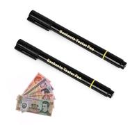 iLamvie 2 Stylos De Détecteur De Faux Billets,Fonctionne Sur L’Euro, Le Dollar, La Livre Sterling Et Toutes Les Principales Devises Internationales,Marqueur Faux Billets,Noire