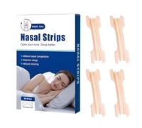 iLamvie 30 Pièces Nasal Strips Bandelette Nasales,55 * 16mm,Dispositifs Anti Ronflement Efficace, Ecarteur Nasal Taille Large Patch Anti Bandelette Nasales Pour Une Meilleure Respiration,Couleur Peau
