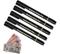 iLamvie 5 Stylos De Détecteur De Faux Billets,Fonctionne Sur L’Euro, Le Dollar, La Livre Sterling Et Toutes Les Principales Devises Internationales,Marqueur Faux Billets,Noire