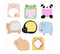 iLamvie 8 Blocs Mignon Animal Notes Autocollantes, 160 Feuilles Notes Adhésives en Forme Animaux, Autocollante Design pour Animaux Mini Jouets Anniversaires Cadeaux Enfants