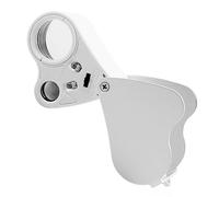 iLamvie Loupe de bijoutier pliable avec lumière LED - 30 x 60 cm - Œillet lumineux pour observation des bijoux, pierres précieuses, montres, pièces de monnaie et timbres