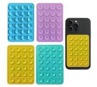 iLamvie Pack de 4 ventouses en Silicone pour Tous Les modèles de téléphones, Support de téléphone antidérapant pour Selfies et vidéos, Mains Libres, Durable et Facile à Utiliser(Vert,Jaune,Rose,Bleu)