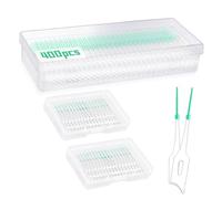 ILantula 400 pcs bâtons interdentaires, bâtons de fil dentaire, brosses à dents interdentaires en silicone souple (400 pcs)
