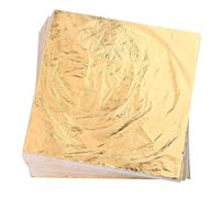 ILantule 100 Feuilles Imitation Feuille d'or pour Projet d'art décoration Artisanale,Feuille D'or Imitation,Décoration de Ongles Nail, Art Projet d'Arts Peinture(16x16cm)