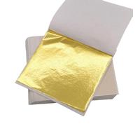 ILantule 100 Feuilles Imitation Feuille d'or pour Projet d'art décoration Artisanale,Feuille D'or Imitation,Décoration de Ongles Nail, Art Projet d'Arts Peinture(8x8cm)