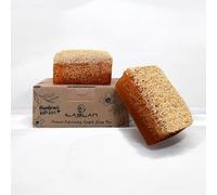 ILASLAN INTERNATIONAL Savon au lait au miel | Barre de savon exfoliant naturel au loofa | Savon fait main pour le visage et le corps, savon avec loffa intérieur, barre de savon luffa | éponge de bain