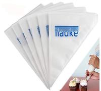 ilauke 100 PCS 15" Poches à Douille Jetables Plastique Plus Épais Poche Pâtissière pour Glaçage Gâteau