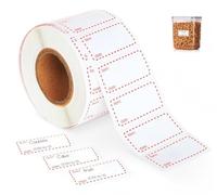 ilauke 1000 Étiquettes de Congélation en Rouleau,50 x 25mm Autocollant auto-adhésif de Congélateur de stockage des Aliments,Autocollants Alimentaires Étiquettes pour Maison ou Restaurant