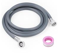 ilauke 2,5M Rallonge tuyau machine à laver, Tuyau alimentation machine a laver 3/4" avec 6m Ruban D'étanchéité, Rallonge evacuation lave linge pour Machine à Laver et Lave-Vaisselle