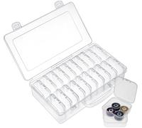 ilauke 21 Boite Rangement Plastique avec Couvercles à Rabat, 20 Petite Boîtes de Rangement Transparentes et 1 Grande Boîte Rangement pour Rangement des Travaux Manuels,Outils de Couture,Petits Objets