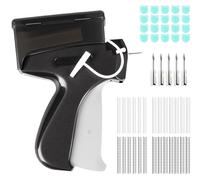 ilauke Étiqueteuse Pistolet Vêtement, Fixation Rapide des vêtements avec 5 Aiguilles - 3000 Aiguilles en Plastique - Pistolet Micro stitchy pour vêtements - Noir